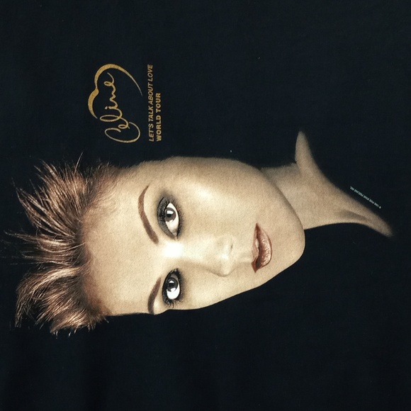 Vintage 1999 Celine Dion Let's Talk About Love Tour T-Shirt Single Stitch - Picture 4 of 8